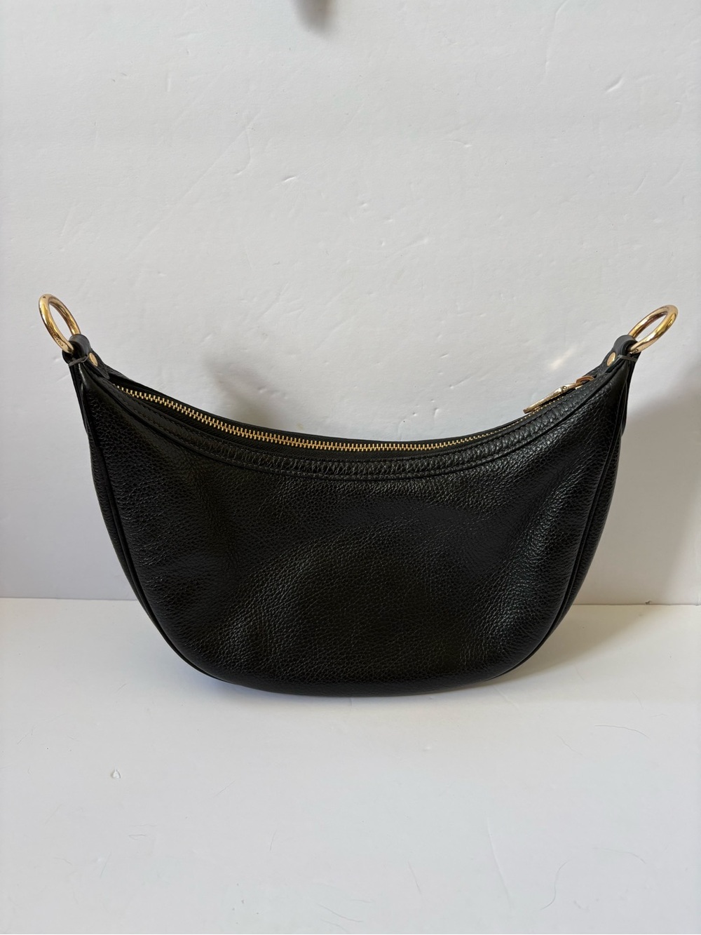 COACH Aria CO996 Leather Crossbody Bag Black Half Moon Academia Flaw Career - Picture 5 of 13
